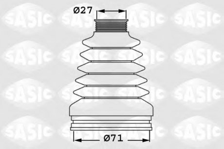 Ремонтний комплект пильника шруса з елементами монтажу SASIC 1906032 (фото 1)