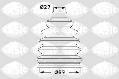 Ремонтний комплект пильника шруса з елементами монтажу SASIC 1904043