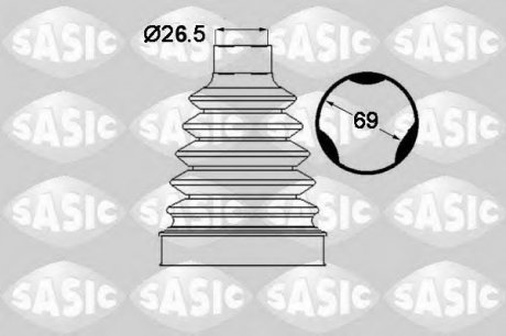 Ремонтний комплект пильника шруса з елементами монтажу SASIC 1904017