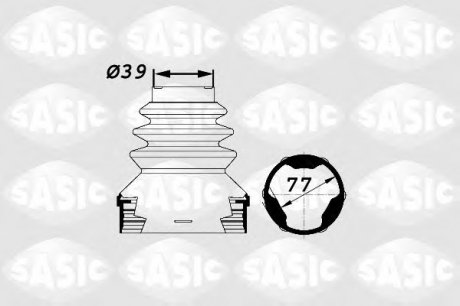 Ремонтний комплект пильника шруса з елементами монтажу SASIC 1900002 (фото 1)