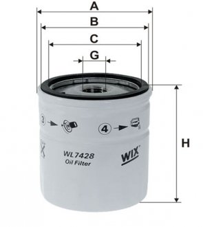 Масляный фильтр WIX WL7428 (фото 1)