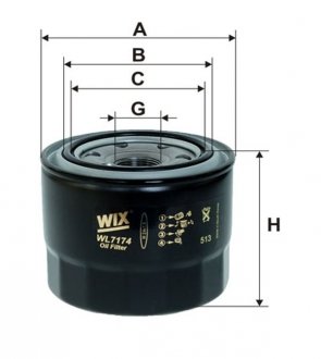 Масляный фильтр WIX WL7174 (фото 1)