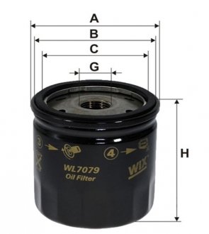 Фільтр масляний FIAT (вир-во -Filtron) OP534/ FILTERS WIX WL7079 (фото 1)