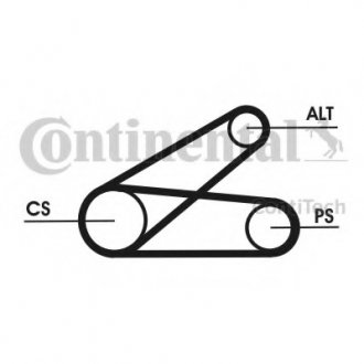 Комплект поліклиновий (ремінь+ролики) CONTITECH 6PK873 ELAST T1