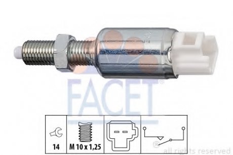 Датчик включения фонарей заднего хода FACET 7.1259