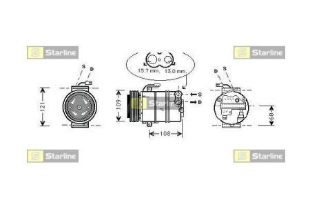 Компрессор кондиционера STARLINE DK STK0202