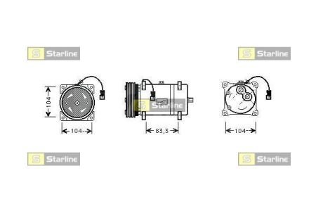 Компрессор кондиционера STARLINE DK STK0070