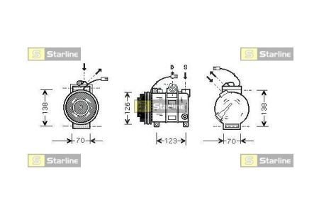 Компресор кондиціонера STARLINE DK STK0006