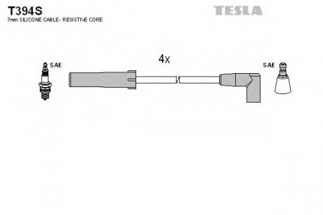 Провода високовольтні TESLA T394S (фото 1)
