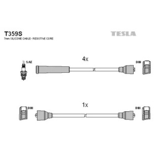 Комплект проводов зажигания TESLA T359S