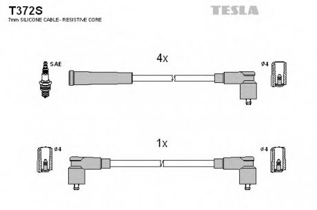 Комплект проводів TESLA T372S (фото 1)