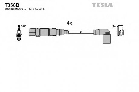 Дроти високовольтні, комплект TESLA T056B (фото 1)