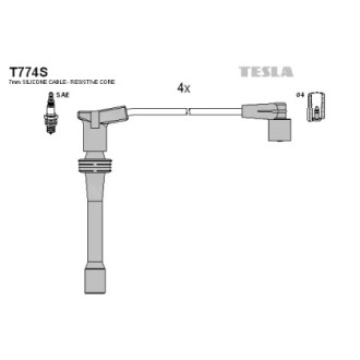 Комплект проводов зажигания TESLA T774S