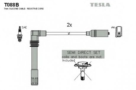 Комплект проводов зажигания TESLA T088B