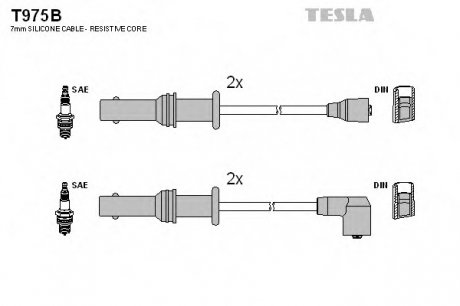 Комплект кабелів високовольтних TESLA T975B