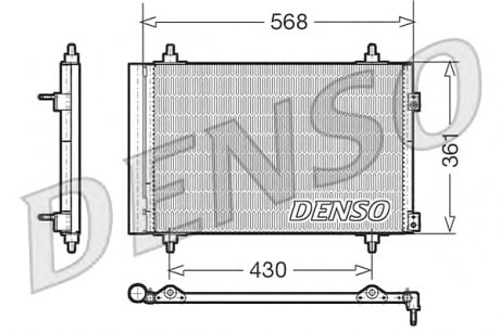 Радіатор кондиціонера DENSO DCN07008