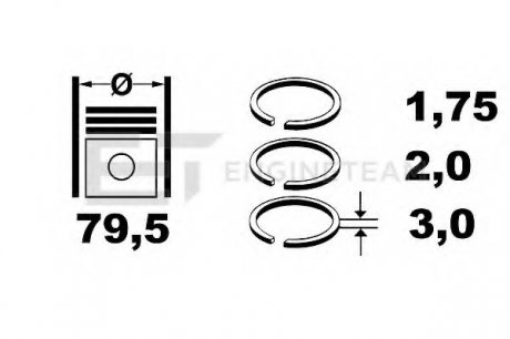 Кольца поршневые ENGINETEAM ET ENGINETEAM R1005000