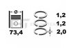 Комплект кілець на поршень ET ENGINETEAM R1003600 (фото 1)