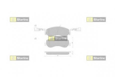Гальмівні колодки дискові STARLINE BD S848P