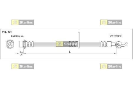 Тормозной шланг STARLINE HA ST.1218