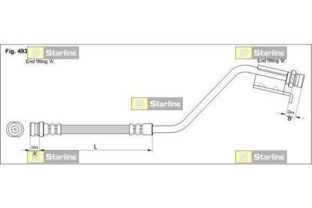 Тормозной шланг STARLINE HA ST.1210 (фото 1)