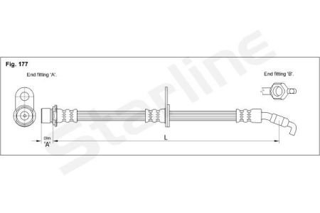 Гальмівний шланг STARLINE HA EB.1265