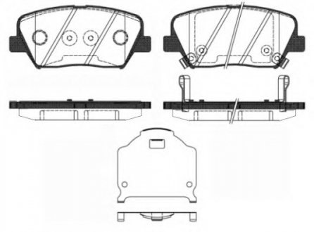 Гальмівні колодки дискові HYUNDAI/KIA I30/Veloster ROADHOUSE 2141202 (фото 1)