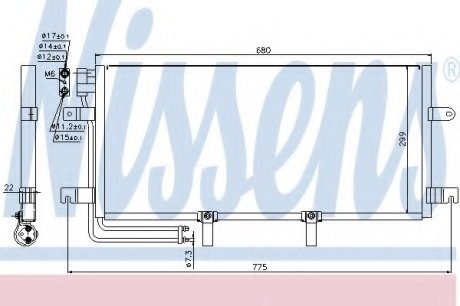 Радиатор кондиционера NISSENS 94834 (фото 1)