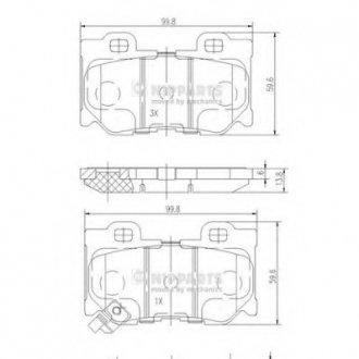 Тормозные колодки NIPPARTS N3611053