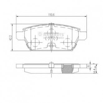 Тормозные колодки NIPPARTS J3613019