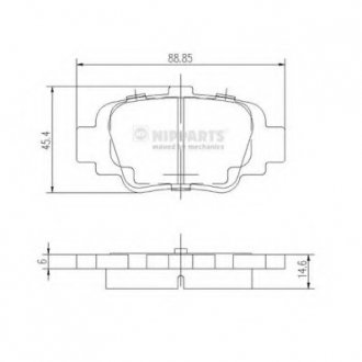 Гальмівні колодки NIPPARTS J3611035