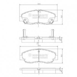 Гальмівні колодки NIPPARTS J3604030