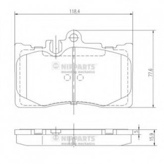Гальмівні колодки NIPPARTS J3602111