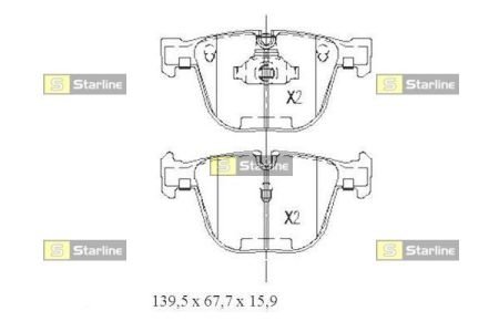 Тормозные колодки STARLINE BD S439