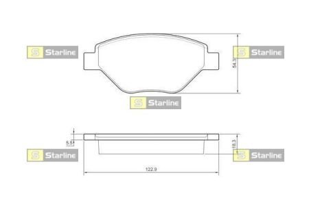 Тормозные колодки STARLINE BD S435 (фото 1)