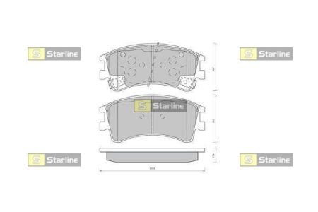 Тормозные колодки STARLINE BD S431 (фото 1)