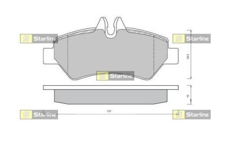 Гальмівні колодки дискові STARLINE BD S423