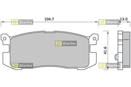 Тормозные колодки STARLINE BD S386 (фото 1)