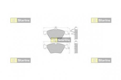 Гальмівні колодки дискові STARLINE BD S367 (фото 1)