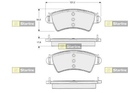 Тормозные колодки STARLINE BD S316