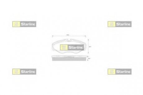 Тормозные колодки STARLINE BD S250 (фото 1)