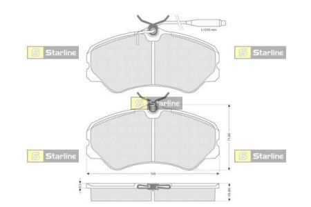 Тормозные колодки STARLINE BD S172