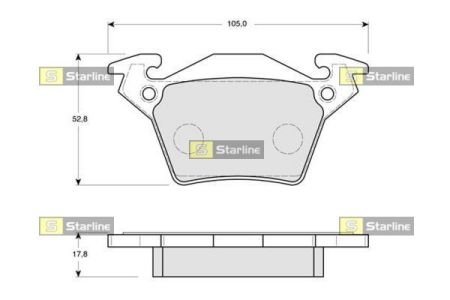 Тормозные колодки STARLINE BD S165