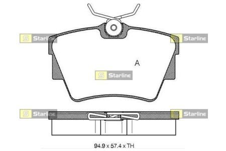 Тормозные колодки STARLINE BD S136