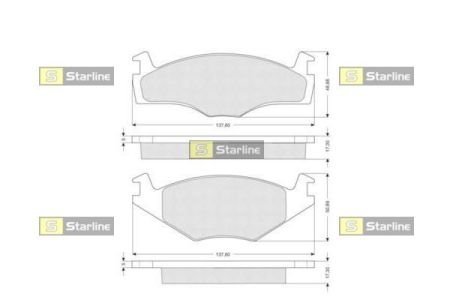 Тормозные колодки STARLINE BD S100 (фото 1)