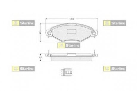 Тормозные колодки STARLINE BD S060