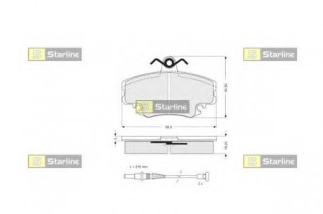 Тормозные колодки STARLINE BD S025 (фото 1)