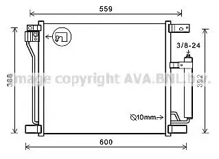 Радіатор кондиціонера AVA DN 5401D