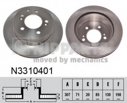 Тормозной диск NIPPARTS N3310401 (фото 1)