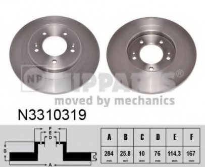 Тормозной диск NIPPARTS N3310319 (фото 1)